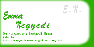 emma negyedi business card